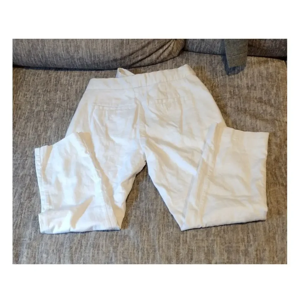 Banana Republic Size 2P Avery Linen-Cotton Ankle Pants Coastal Chic Old Money